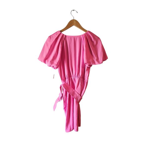 Amanda Uprichard Durand Mini dress with belt in Shocking Pink sz XS $251 new - Picture 5 of 7